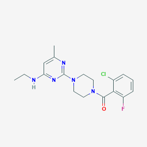 2-[4-(2-chloro-6-fluorobenzoyl)piperazin-1-yl]-N-ethyl-6-methylpyrimidin-4-amine