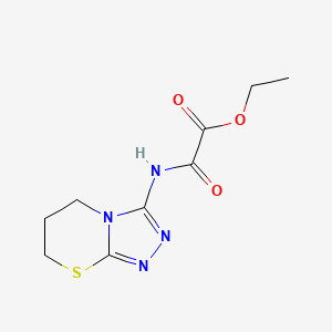 ethyl ({5H,6H,7H-[1,2,4]triazolo[3,4-b][1,3]thiazin-3-yl}carbamoyl)formate