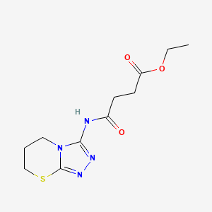 molecular formula C11H16N4O3S B6572115 ethyl 3-({5H,6H,7H-[1,2,4]triazolo[3,4-b][1,3]thiazin-3-yl}carbamoyl)propanoate CAS No. 946293-38-5