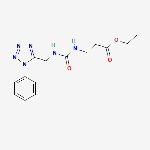 molecular formula C15H20N6O3 B6572123 ethyl 3-[({[1-(4-methylphenyl)-1H-1,2,3,4-tetrazol-5-yl]methyl}carbamoyl)amino]propanoate CAS No. 920419-20-1