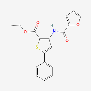 molecular formula C18H15NO4S B6572160 ethyl 3-(furan-2-amido)-5-phenylthiophene-2-carboxylate CAS No. 392290-09-4