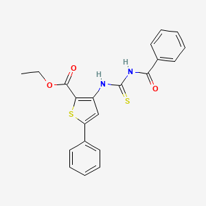 molecular formula C21H18N2O3S2 B6572172 ethyl 5-phenyl-3-{[(phenylformamido)methanethioyl]amino}thiophene-2-carboxylate CAS No. 476319-39-8