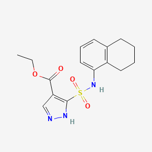 molecular formula C16H19N3O4S B6572434 ethyl 5-[(5,6,7,8-tetrahydronaphthalen-1-yl)sulfamoyl]-1H-pyrazole-4-carboxylate CAS No. 1106908-39-7