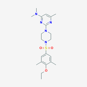 molecular formula C21H31N5O3S B6572449 2-[4-(4-ethoxy-3,5-dimethylbenzenesulfonyl)piperazin-1-yl]-N,N,6-trimethylpyrimidin-4-amine CAS No. 946215-72-1