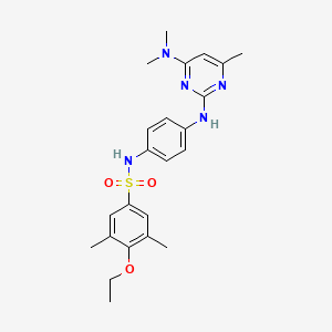 N-(4-{[4-(dimethylamino)-6-methylpyrimidin-2-yl]amino}phenyl)-4-ethoxy-3,5-dimethylbenzene-1-sulfonamide