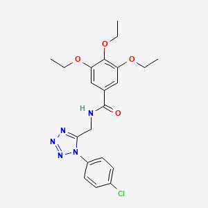 molecular formula C21H24ClN5O4 B6572481 N-{[1-(4-chlorophenyl)-1H-1,2,3,4-tetrazol-5-yl]methyl}-3,4,5-triethoxybenzamide CAS No. 946276-74-0