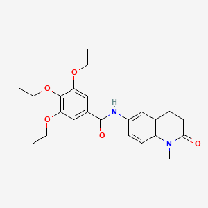 molecular formula C23H28N2O5 B6572487 3,4,5-triethoxy-N-(1-methyl-2-oxo-1,2,3,4-tetrahydroquinolin-6-yl)benzamide CAS No. 921913-99-7