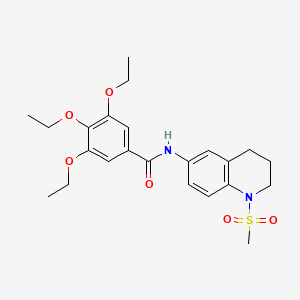 molecular formula C23H30N2O6S B6572504 3,4,5-triethoxy-N-(1-methanesulfonyl-1,2,3,4-tetrahydroquinolin-6-yl)benzamide CAS No. 946335-78-0