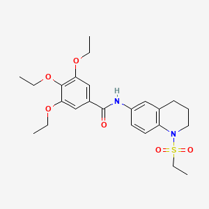 molecular formula C24H32N2O6S B6572514 N-[1-(ethanesulfonyl)-1,2,3,4-tetrahydroquinolin-6-yl]-3,4,5-triethoxybenzamide CAS No. 946295-04-1