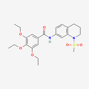 molecular formula C23H30N2O6S B6572519 3,4,5-triethoxy-N-(1-methanesulfonyl-1,2,3,4-tetrahydroquinolin-7-yl)benzamide CAS No. 946350-59-0
