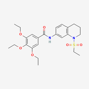 molecular formula C24H32N2O6S B6572524 N-[1-(ethanesulfonyl)-1,2,3,4-tetrahydroquinolin-7-yl]-3,4,5-triethoxybenzamide CAS No. 946225-95-2