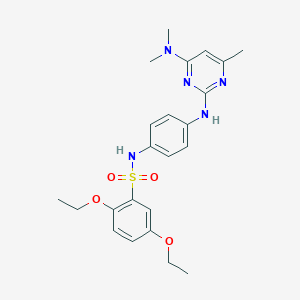 N-(4-{[4-(dimethylamino)-6-methylpyrimidin-2-yl]amino}phenyl)-2,5-diethoxybenzene-1-sulfonamide
