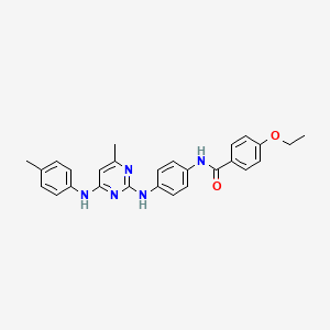 molecular formula C27H27N5O2 B6572569 4-ethoxy-N-[4-({4-methyl-6-[(4-methylphenyl)amino]pyrimidin-2-yl}amino)phenyl]benzamide CAS No. 946267-09-0