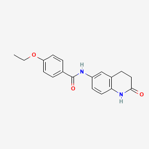 molecular formula C18H18N2O3 B6572577 4-ethoxy-N-(2-oxo-1,2,3,4-tetrahydroquinolin-6-yl)benzamide CAS No. 922054-78-2