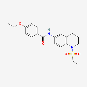 molecular formula C20H24N2O4S B6572586 N-[1-(ethanesulfonyl)-1,2,3,4-tetrahydroquinolin-6-yl]-4-ethoxybenzamide CAS No. 946282-64-0