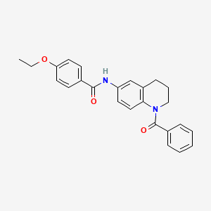 molecular formula C25H24N2O3 B6572595 N-(1-benzoyl-1,2,3,4-tetrahydroquinolin-6-yl)-4-ethoxybenzamide CAS No. 946257-57-4