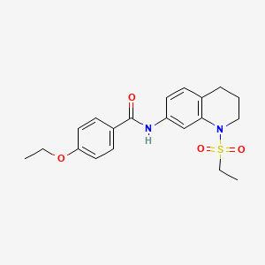 molecular formula C20H24N2O4S B6572610 N-[1-(ethanesulfonyl)-1,2,3,4-tetrahydroquinolin-7-yl]-4-ethoxybenzamide CAS No. 946351-99-1