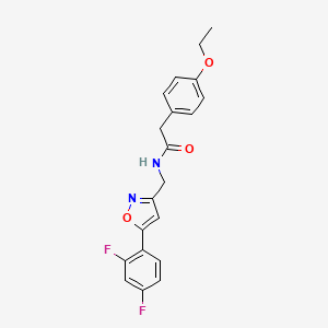 molecular formula C20H18F2N2O3 B6572620 N-{[5-(2,4-difluorophenyl)-1,2-oxazol-3-yl]methyl}-2-(4-ethoxyphenyl)acetamide CAS No. 1021264-98-1