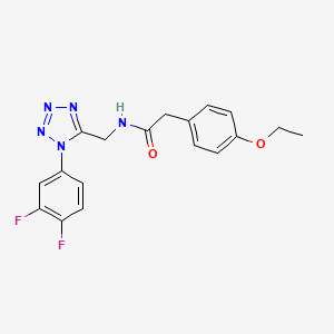 molecular formula C18H17F2N5O2 B6572624 N-{[1-(3,4-difluorophenyl)-1H-1,2,3,4-tetrazol-5-yl]methyl}-2-(4-ethoxyphenyl)acetamide CAS No. 946276-94-4