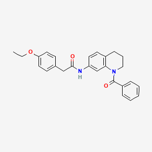 molecular formula C26H26N2O3 B6572644 N-(1-benzoyl-1,2,3,4-tetrahydroquinolin-7-yl)-2-(4-ethoxyphenyl)acetamide CAS No. 946368-52-1