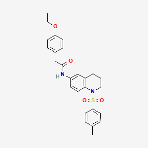molecular formula C26H28N2O4S B6572650 2-(4-ethoxyphenyl)-N-[1-(4-methylbenzenesulfonyl)-1,2,3,4-tetrahydroquinolin-6-yl]acetamide CAS No. 946259-79-6