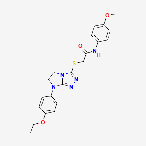 2-{[7-(4-ethoxyphenyl)-5H,6H,7H-imidazo[2,1-c][1,2,4]triazol-3-yl]sulfanyl}-N-(4-methoxyphenyl)acetamide