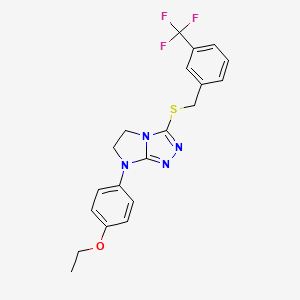7-(4-ethoxyphenyl)-3-({[3-(trifluoromethyl)phenyl]methyl}sulfanyl)-5H,6H,7H-imidazo[2,1-c][1,2,4]triazole
