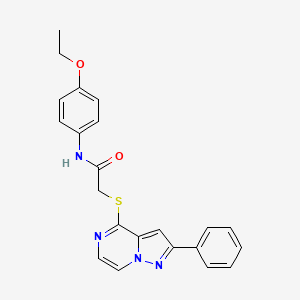 molecular formula C22H20N4O2S B6572726 N-(4-ethoxyphenyl)-2-({2-phenylpyrazolo[1,5-a]pyrazin-4-yl}sulfanyl)acetamide CAS No. 1021216-39-6