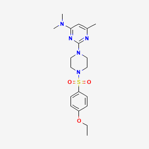 molecular formula C19H27N5O3S B6572804 2-[4-(4-ethoxybenzenesulfonyl)piperazin-1-yl]-N,N,6-trimethylpyrimidin-4-amine CAS No. 946315-10-2