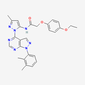 molecular formula C27H27N7O3 B6572811 N-{1-[1-(2,3-dimethylphenyl)-1H-pyrazolo[3,4-d]pyrimidin-4-yl]-3-methyl-1H-pyrazol-5-yl}-2-(4-ethoxyphenoxy)acetamide CAS No. 1005974-92-4