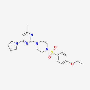 2-[4-(4-ethoxybenzenesulfonyl)piperazin-1-yl]-4-methyl-6-(pyrrolidin-1-yl)pyrimidine