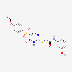 2-{[5-(4-ethoxybenzenesulfonyl)-6-oxo-1,6-dihydropyrimidin-2-yl]sulfanyl}-N-(3-methoxyphenyl)acetamide