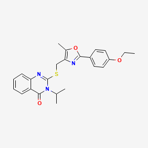 2-({[2-(4-ethoxyphenyl)-5-methyl-1,3-oxazol-4-yl]methyl}sulfanyl)-3-(propan-2-yl)-3,4-dihydroquinazolin-4-one