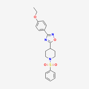 1-(benzenesulfonyl)-4-[3-(4-ethoxyphenyl)-1,2,4-oxadiazol-5-yl]piperidine
