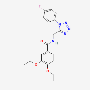 molecular formula C19H20FN5O3 B6573018 3,4-diethoxy-N-{[1-(4-fluorophenyl)-1H-1,2,3,4-tetrazol-5-yl]methyl}benzamide CAS No. 946233-18-7