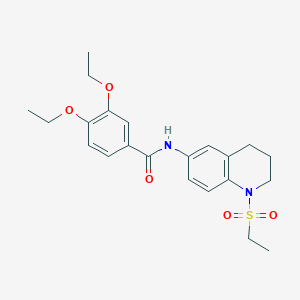 molecular formula C22H28N2O5S B6573054 N-[1-(ethanesulfonyl)-1,2,3,4-tetrahydroquinolin-6-yl]-3,4-diethoxybenzamide CAS No. 946294-92-4