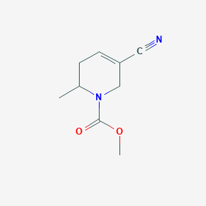 molecular formula C9H12N2O2 B065731 Methyl 5-cyano-2-methyl-3,6-dihydro-2H-pyridine-1-carboxylate CAS No. 159792-78-6