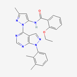 molecular formula C26H25N7O2 B6573118 N-{1-[1-(2,3-dimethylphenyl)-1H-pyrazolo[3,4-d]pyrimidin-4-yl]-3-methyl-1H-pyrazol-5-yl}-2-ethoxybenzamide CAS No. 1005714-80-6