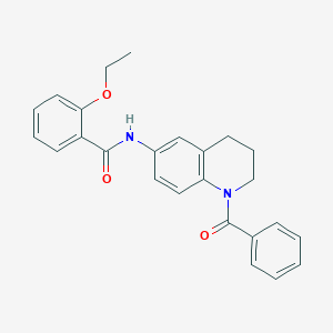 molecular formula C25H24N2O3 B6573146 N-(1-benzoyl-1,2,3,4-tetrahydroquinolin-6-yl)-2-ethoxybenzamide CAS No. 946367-86-8