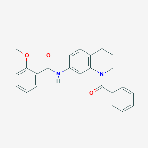 molecular formula C25H24N2O3 B6573186 N-(1-benzoyl-1,2,3,4-tetrahydroquinolin-7-yl)-2-ethoxybenzamide CAS No. 946320-76-9