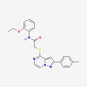 molecular formula C23H22N4O2S B6573196 N-(2-ethoxyphenyl)-2-{[2-(4-methylphenyl)pyrazolo[1,5-a]pyrazin-4-yl]sulfanyl}acetamide CAS No. 1021208-16-1