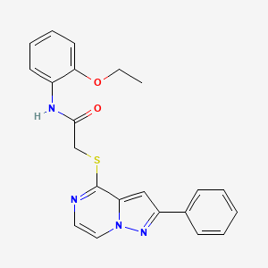 molecular formula C22H20N4O2S B6573198 N-(2-ethoxyphenyl)-2-({2-phenylpyrazolo[1,5-a]pyrazin-4-yl}sulfanyl)acetamide CAS No. 1021254-95-4