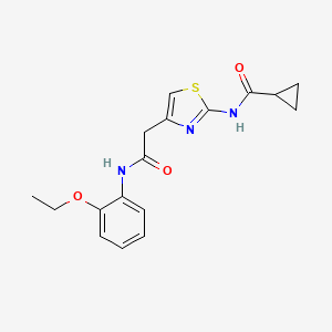 molecular formula C17H19N3O3S B6573213 N-(4-{[(2-ethoxyphenyl)carbamoyl]methyl}-1,3-thiazol-2-yl)cyclopropanecarboxamide CAS No. 921777-43-7