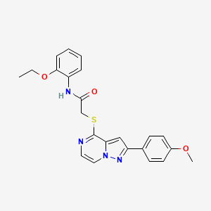 molecular formula C23H22N4O3S B6573214 N-(2-ethoxyphenyl)-2-{[2-(4-methoxyphenyl)pyrazolo[1,5-a]pyrazin-4-yl]sulfanyl}acetamide CAS No. 1021255-72-0