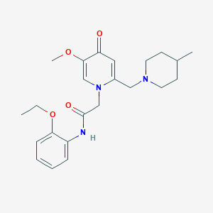 N-(2-ethoxyphenyl)-2-{5-methoxy-2-[(4-methylpiperidin-1-yl)methyl]-4-oxo-1,4-dihydropyridin-1-yl}acetamide