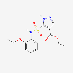 molecular formula C14H17N3O5S B6573261 ethyl 5-[(2-ethoxyphenyl)sulfamoyl]-1H-pyrazole-4-carboxylate CAS No. 1108044-48-9
