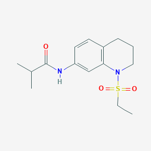 molecular formula C15H22N2O3S B6573265 N-[1-(ethanesulfonyl)-1,2,3,4-tetrahydroquinolin-7-yl]-2-methylpropanamide CAS No. 946352-09-6