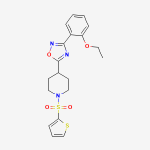 molecular formula C19H21N3O4S2 B6573274 4-[3-(2-ethoxyphenyl)-1,2,4-oxadiazol-5-yl]-1-(thiophene-2-sulfonyl)piperidine CAS No. 1021253-25-7