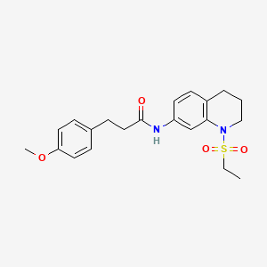 molecular formula C21H26N2O4S B6573288 N-[1-(ethanesulfonyl)-1,2,3,4-tetrahydroquinolin-7-yl]-3-(4-methoxyphenyl)propanamide CAS No. 946292-53-1