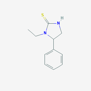 molecular formula C11H14N2S B065733 1-Ethyl-5-phenyl-2-imidazolidinethione CAS No. 186424-03-3